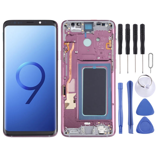 OLED LCD Screen for Samsung Galaxy S9+ SM-G965 Digitizer Full Assembly with Frame (Purple) - LCD Screen by buy2fix | Online Shopping UK | buy2fix