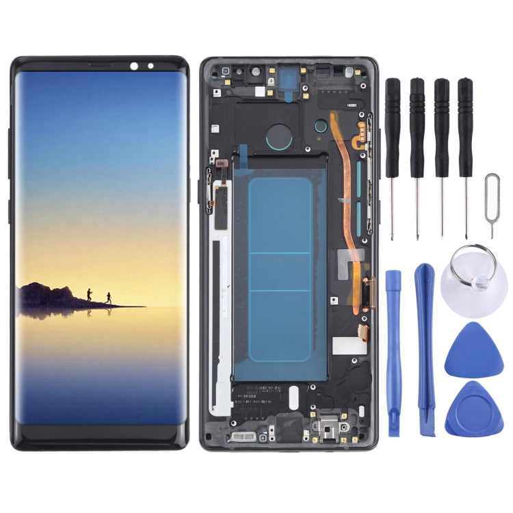 OLED LCD Screen for Samsung Galaxy Note 8 SM-N950 Digitizer Full Assembly with Frame (Black) - LCD Screen by buy2fix | Online Shopping UK | buy2fix