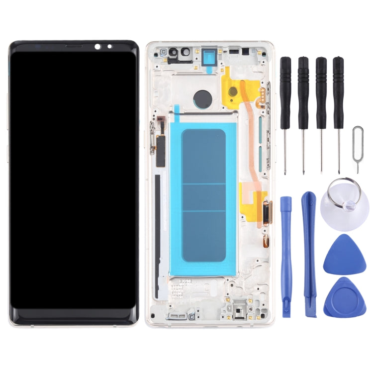 OLED LCD Screen for Samsung Galaxy Note 8 SM-N950 Digitizer Full Assembly with Frame (Gold) - LCD Screen by buy2fix | Online Shopping UK | buy2fix