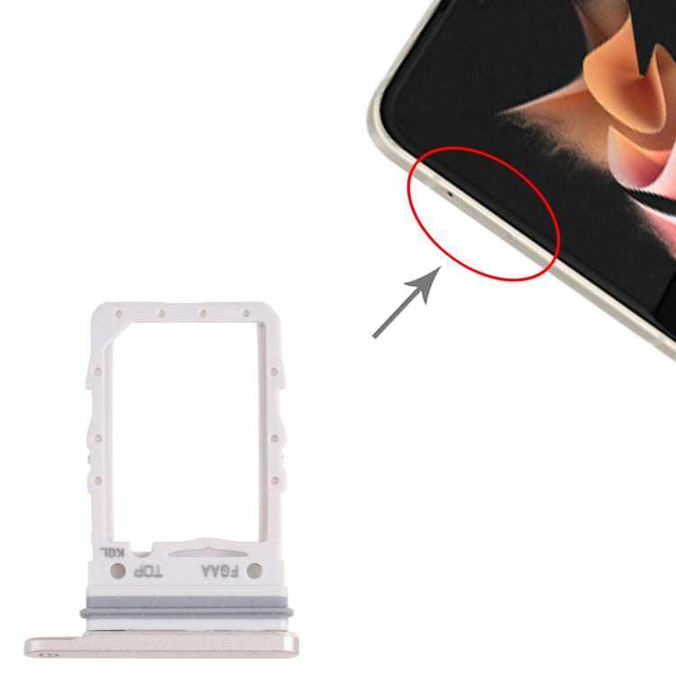 For Samsung Galaxy Z Flip3 5G SM-F711 Original SIM Card Tray (Silver) - Card Tray by buy2fix | Online Shopping UK | buy2fix