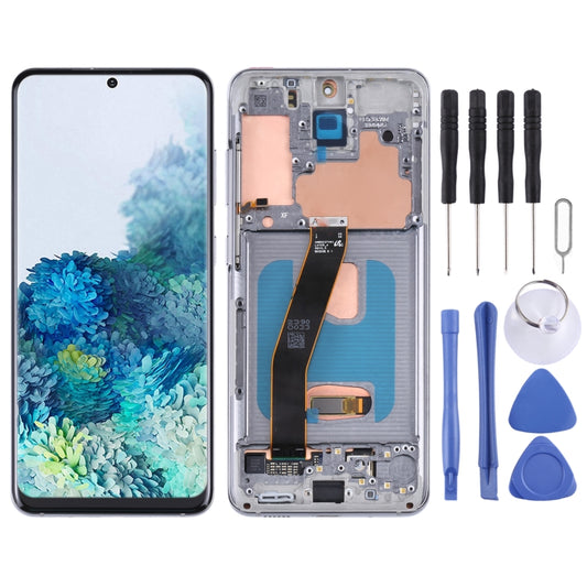 Original Super AMOLED LCD Screen With Digitizer Full Assembly with Frame for Samsung Galaxy S20 5G SM-G981B(Silver) - LCD Screen by buy2fix | Online Shopping UK | buy2fix