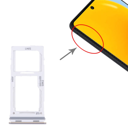 For Samsung Galaxy M52 5G SM-M526B Original SIM Card Tray + SIM Card Tray / Micro SD card tray (White) - Card Tray by buy2fix | Online Shopping UK | buy2fix