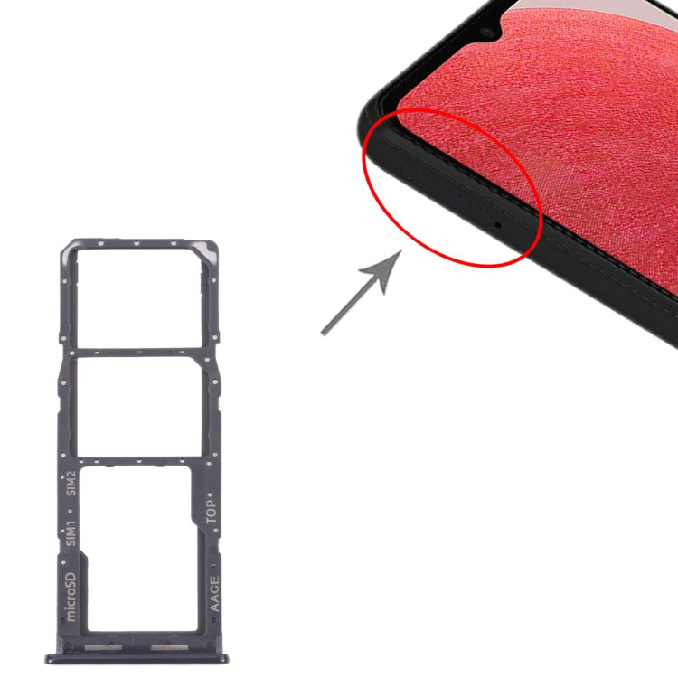For Samsung Galaxy A13 SM-A135 Original SIM Card Tray + SIM Card Tray + Micro SD card tray (Black) - Card Tray by buy2fix | Online Shopping UK | buy2fix