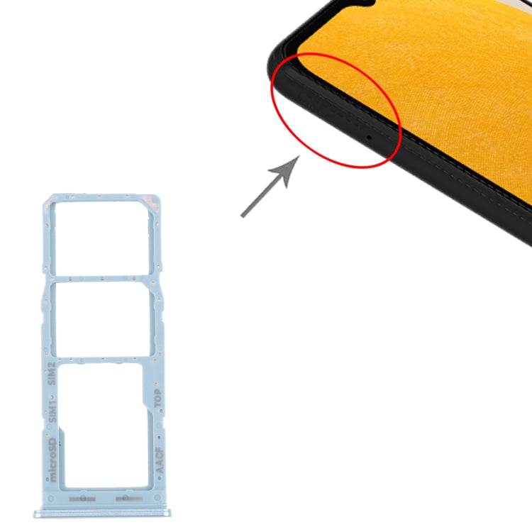 For Samsung Galaxy A13 5G SM-A136 Original SIM Card Tray + SIM Card Tray + Micro SD card tray (Blue) - Card Tray by buy2fix | Online Shopping UK | buy2fix