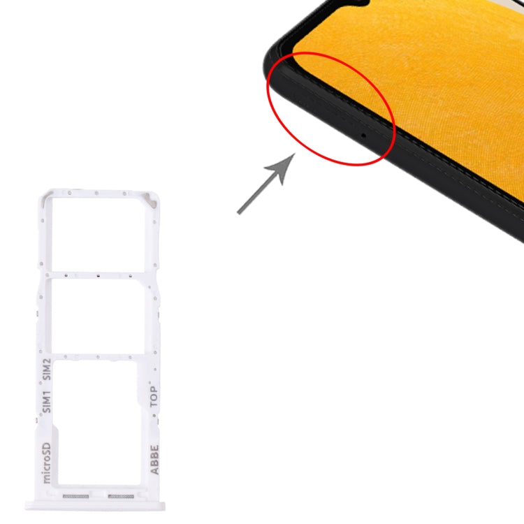 For Samsung Galaxy A13 5G SM-A136 Original SIM Card Tray + SIM Card Tray + Micro SD card tray (White) - Card Tray by buy2fix | Online Shopping UK | buy2fix