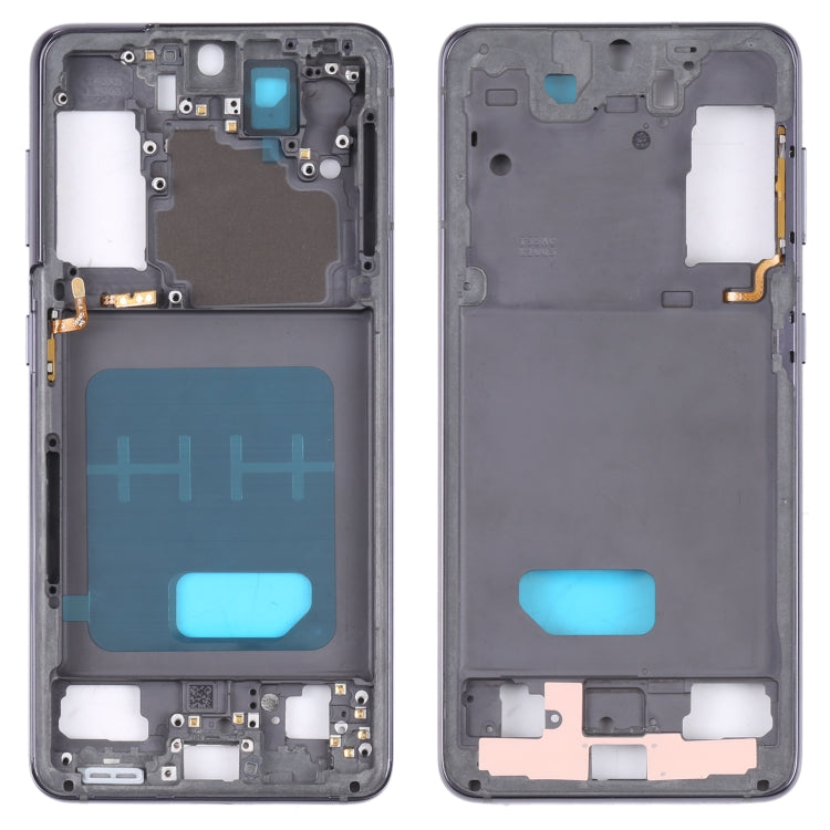 For Samsung Galaxy S21 5G SM-G991B Middle Frame Bezel Plate (Black) - Frame Bezel Plate by buy2fix | Online Shopping UK | buy2fix