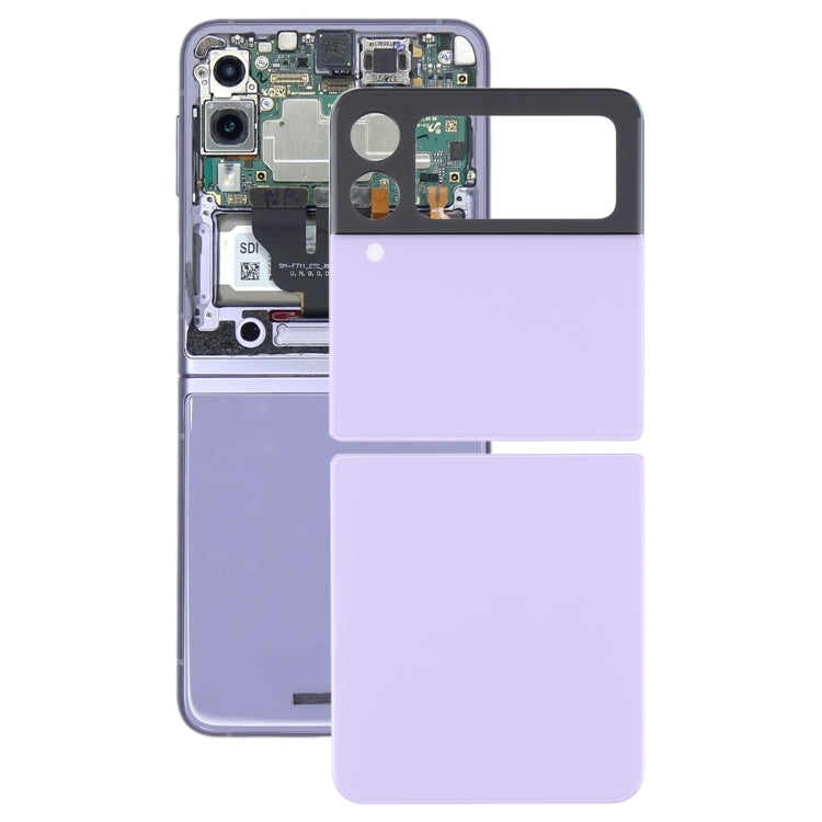 For Samsung Galaxy Z Flip3 5G SM-F711B Glass Battery Back Cover (Purple) - Back Cover by buy2fix | Online Shopping UK | buy2fix