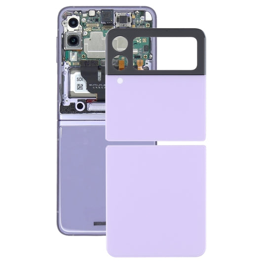 For Samsung Galaxy Z Flip3 5G SM-F711B Glass Battery Back Cover (Purple) - Back Cover by buy2fix | Online Shopping UK | buy2fix