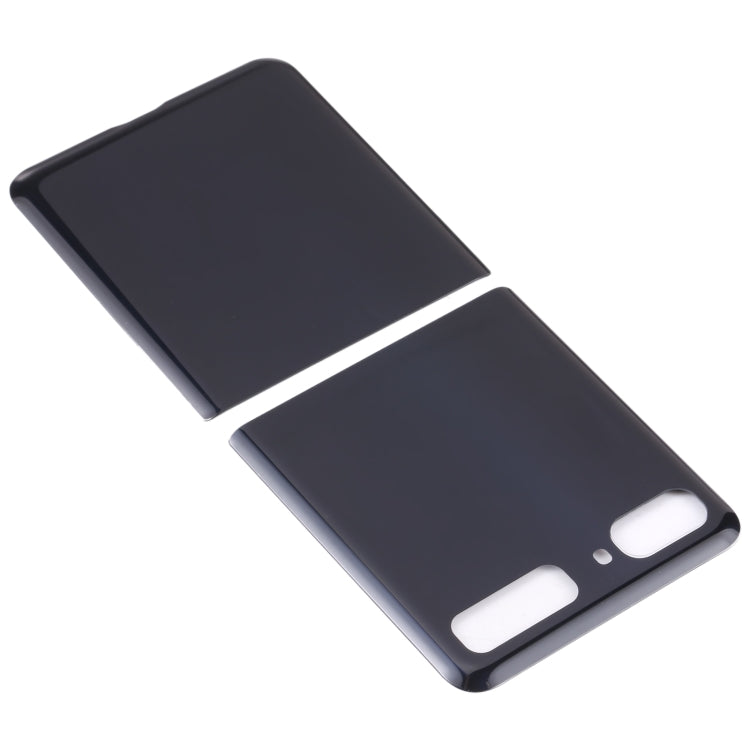 For Samsung Galaxy Z Flip 4G SM-F700 Glass Battery Back Cover (Black) - Back Cover by buy2fix | Online Shopping UK | buy2fix