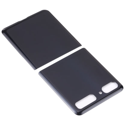 For Samsung Galaxy Z Flip 4G SM-F700 Glass Battery Back Cover (Black) - Back Cover by buy2fix | Online Shopping UK | buy2fix