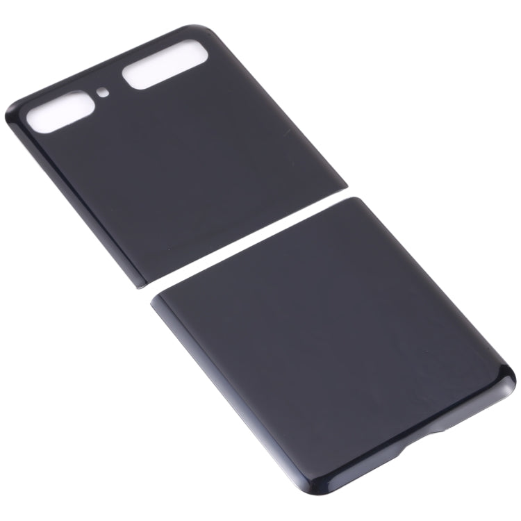 For Samsung Galaxy Z Flip 4G SM-F700 Glass Battery Back Cover (Black) - Back Cover by buy2fix | Online Shopping UK | buy2fix