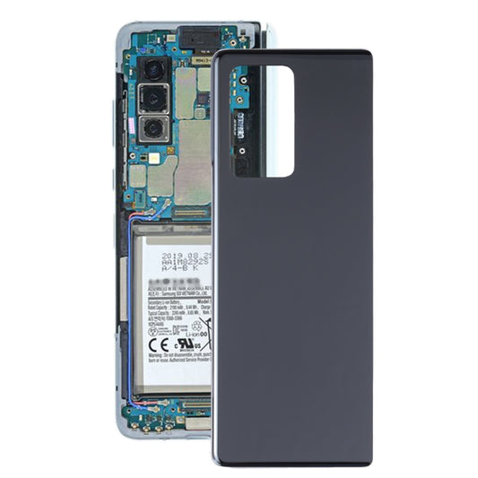 For Samsung Galaxy Z Fold2 5G SM-F916B Glass Battery Back Cover (Black) - Back Cover by buy2fix | Online Shopping UK | buy2fix
