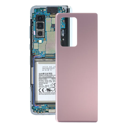 For Samsung Galaxy Z Fold2 5G SM-F916B Glass Battery Back Cover (Pink) - Back Cover by buy2fix | Online Shopping UK | buy2fix