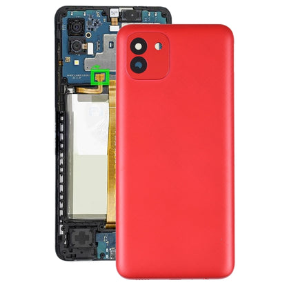 For Samsung Galaxy A03 SM-A035F Battery Back Cover (Red) - Back Cover by buy2fix | Online Shopping UK | buy2fix