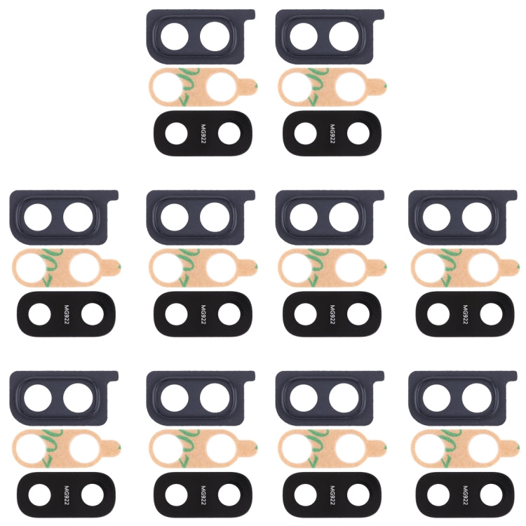 For Galaxy A20 10pcs Camera Lens Cover (Black) - Camera Series by buy2fix | Online Shopping UK | buy2fix