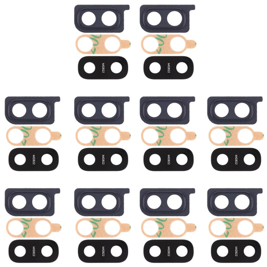 For Galaxy A20 10pcs Camera Lens Cover (Black) - Camera Series by buy2fix | Online Shopping UK | buy2fix