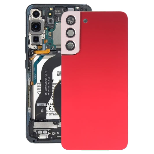 For Samsung Galaxy S22+ 5G SM-S906B Battery Back Cover with Camera Lens Cover (Red) -  by buy2fix | Online Shopping UK | buy2fix