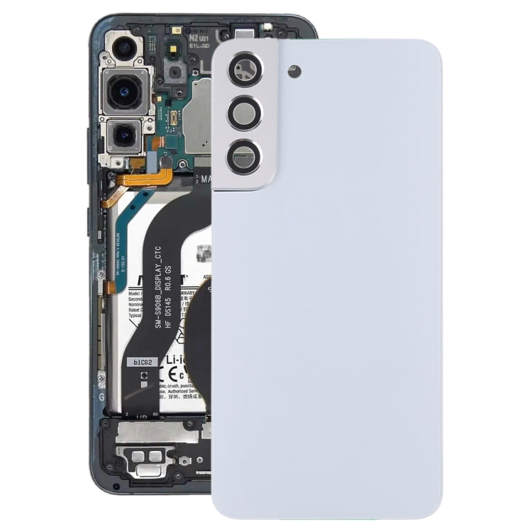 For Samsung Galaxy S22+ 5G SM-S906B Battery Back Cover with Camera Lens Cover (White) -  by buy2fix | Online Shopping UK | buy2fix