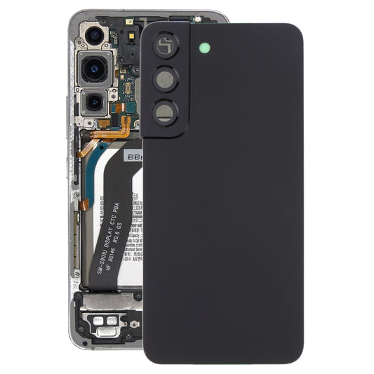 For Samsung Galaxy S22 5G SM-S901B Battery Back Cover with Camera Lens Cover (Black) -  by buy2fix | Online Shopping UK | buy2fix