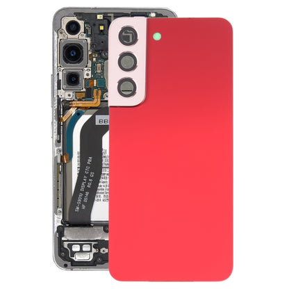 For Samsung Galaxy S22 5G SM-S901B Battery Back Cover with Camera Lens Cover (Red) -  by buy2fix | Online Shopping UK | buy2fix