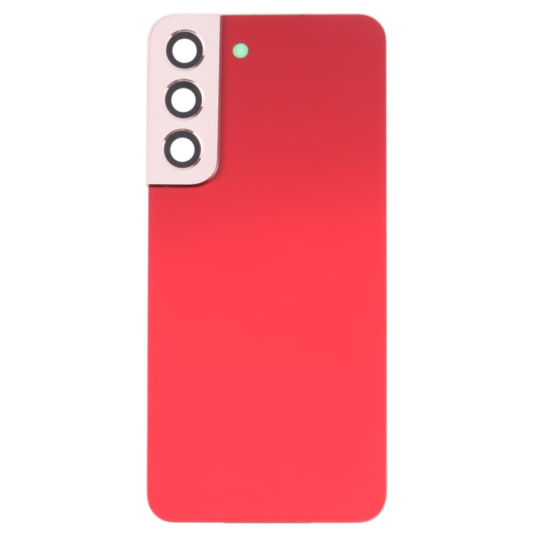 For Samsung Galaxy S22 5G SM-S901B Battery Back Cover with Camera Lens Cover (Red) -  by buy2fix | Online Shopping UK | buy2fix