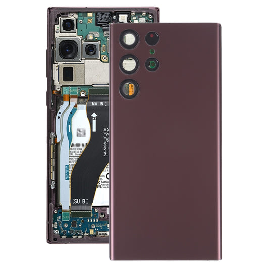 For Samsung Galaxy S22 Ultra 5G SM-S908B Battery Back Cover with Camera Lens Cover (Purple) -  by buy2fix | Online Shopping UK | buy2fix