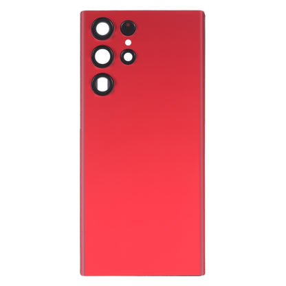 For Samsung Galaxy S22 Ultra 5G SM-S908B Battery Back Cover with Camera Lens Cover (Red) -  by buy2fix | Online Shopping UK | buy2fix