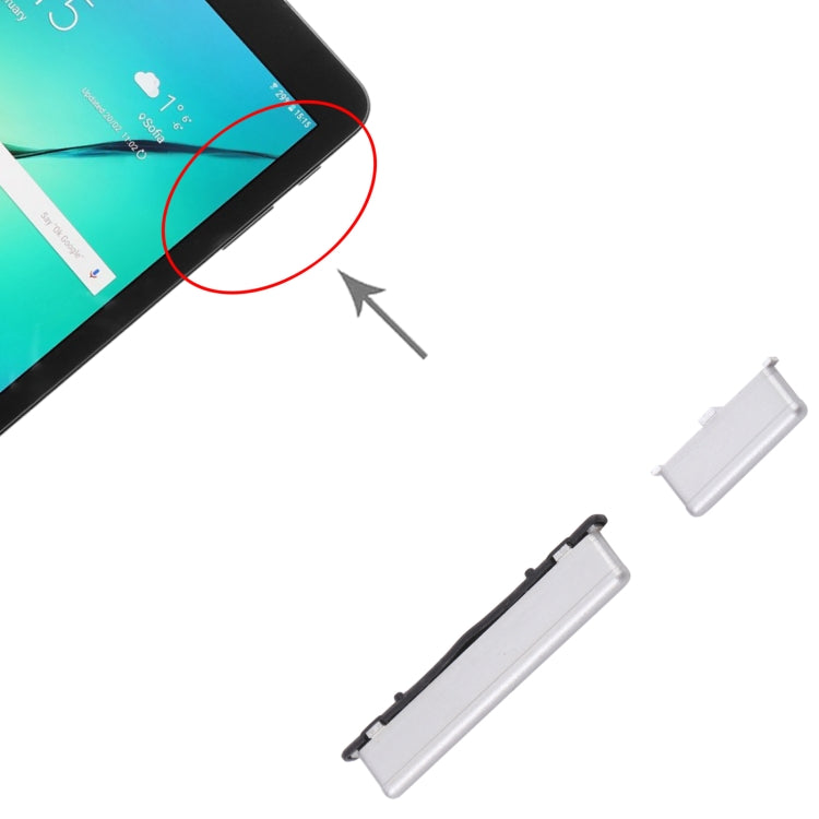 Power Button and Volume Control Button for Samsung Galaxy Tab S3 9.7 SM-T820/T823/T825/T827(Silver) - Home key & Side Key by buy2fix | Online Shopping UK | buy2fix