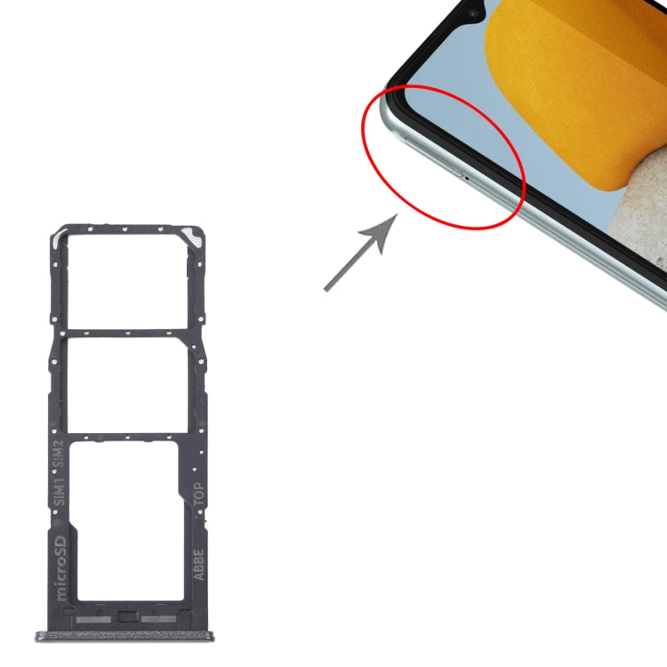 For Samsung Galaxy M23 SM-M236B Original SIM Card Tray + SIM Card Tray + Micro SD Card Tray (Black) - Card Tray by buy2fix | Online Shopping UK | buy2fix