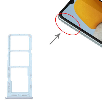 For Samsung Galaxy M23 SM-M236B Original SIM Card Tray + SIM Card Tray + Micro SD Card Tray (Blue) - Card Tray by buy2fix | Online Shopping UK | buy2fix