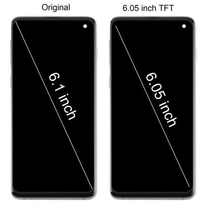 For Samsung Galaxy S10 4G SM-G973F 6.05 inch TFT LCD Screen Digitizer Full Assembly with Frame, Not Supporting Fingerprint Identification(Silver) - LCD Screen by buy2fix | Online Shopping UK | buy2fix