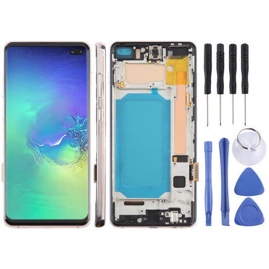 For Samsung Galaxy S10+ SM-G975F 6.38 inch TFT LCD Screen Digitizer Full Assembly with Frame, Not Supporting Fingerprint Identification(Gold) - LCD Screen by buy2fix | Online Shopping UK | buy2fix