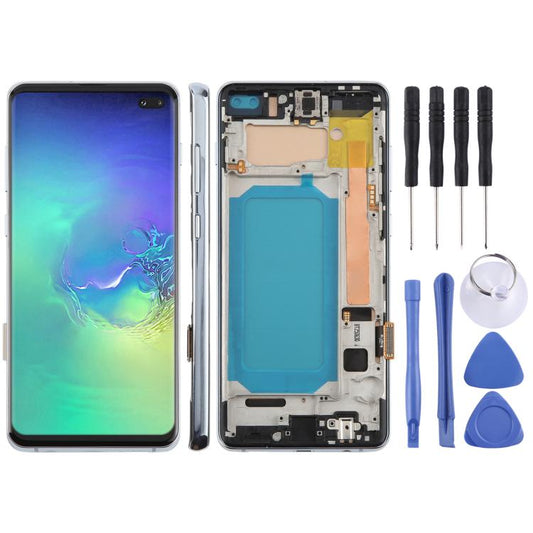 For Samsung Galaxy S10+ SM-G975F 6.38 inch TFT LCD Screen Digitizer Full Assembly with Frame, Not Supporting Fingerprint Identification(Blue) - LCD Screen by buy2fix | Online Shopping UK | buy2fix