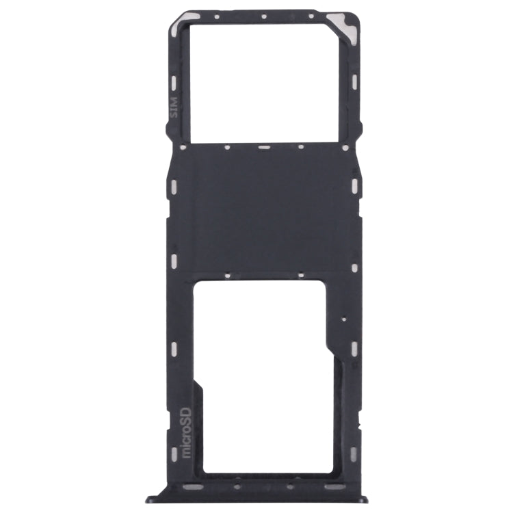 For Samsung Galaxy A03s SM-A037U Original SIM Card Tray + Micro SD card tray (Black) - Card Tray by buy2fix | Online Shopping UK | buy2fix