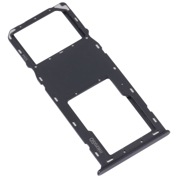 For Samsung Galaxy A03s SM-A037U Original SIM Card Tray + Micro SD card tray (Black) - Card Tray by buy2fix | Online Shopping UK | buy2fix