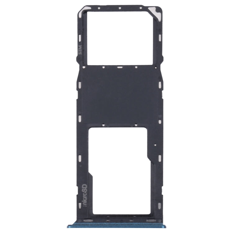For Samsung Galaxy A03s SM-A037U Original SIM Card Tray + Micro SD card tray (Blue) - Card Tray by buy2fix | Online Shopping UK | buy2fix