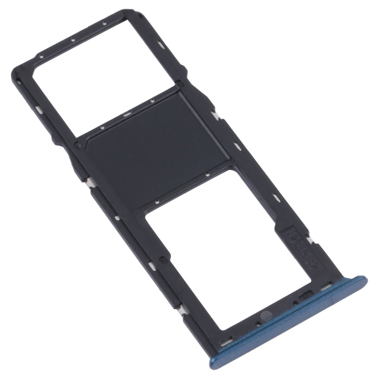 For Samsung Galaxy A03s SM-A037U Original SIM Card Tray + Micro SD card tray (Blue) - Card Tray by buy2fix | Online Shopping UK | buy2fix
