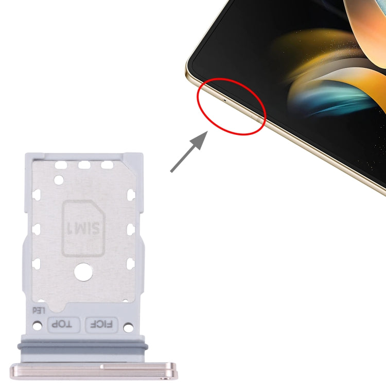 For Samsung Galaxy Z Fold4 SM-F936B Original SIM Card Tray + SIM Card Tray (Gold) - Card Tray by buy2fix | Online Shopping UK | buy2fix