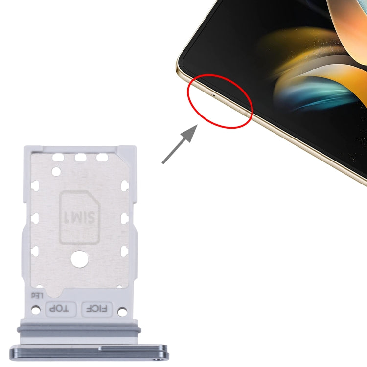 For Samsung Galaxy Z Fold4 SM-F936B Original SIM Card Tray + SIM Card Tray (Blue) - Card Tray by buy2fix | Online Shopping UK | buy2fix