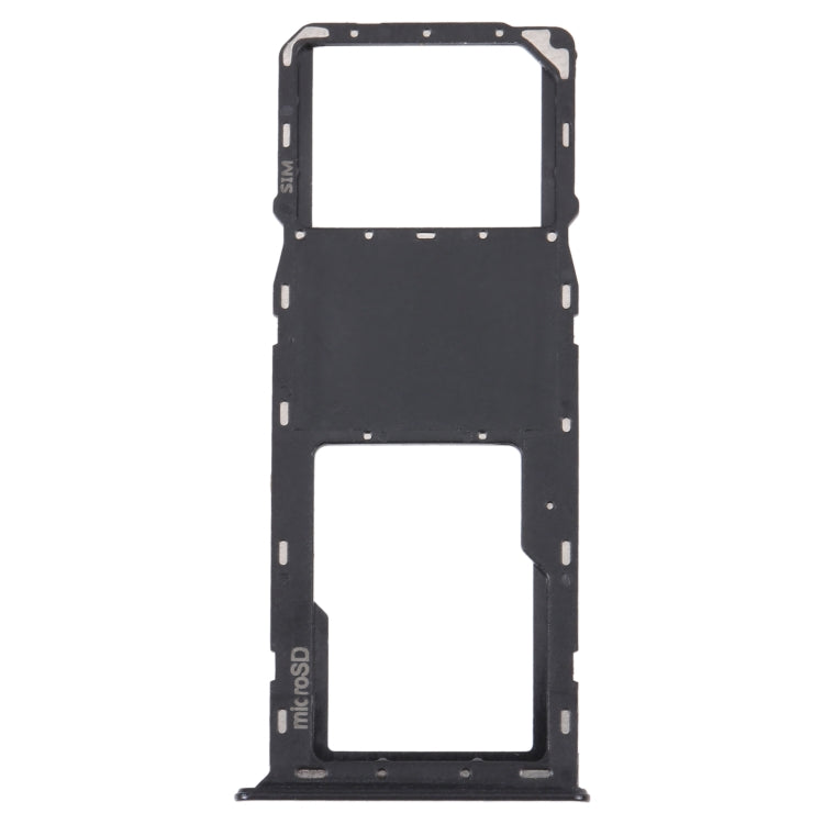 For Samsung Galaxy A03s SM-A037U Original SIM Card Tray + Micro SD card tray (Black) - Card Tray by buy2fix | Online Shopping UK | buy2fix