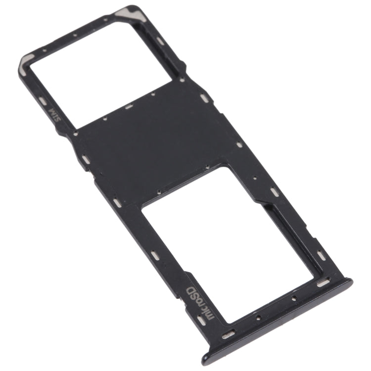 For Samsung Galaxy A03s SM-A037U Original SIM Card Tray + Micro SD card tray (Black) - Card Tray by buy2fix | Online Shopping UK | buy2fix