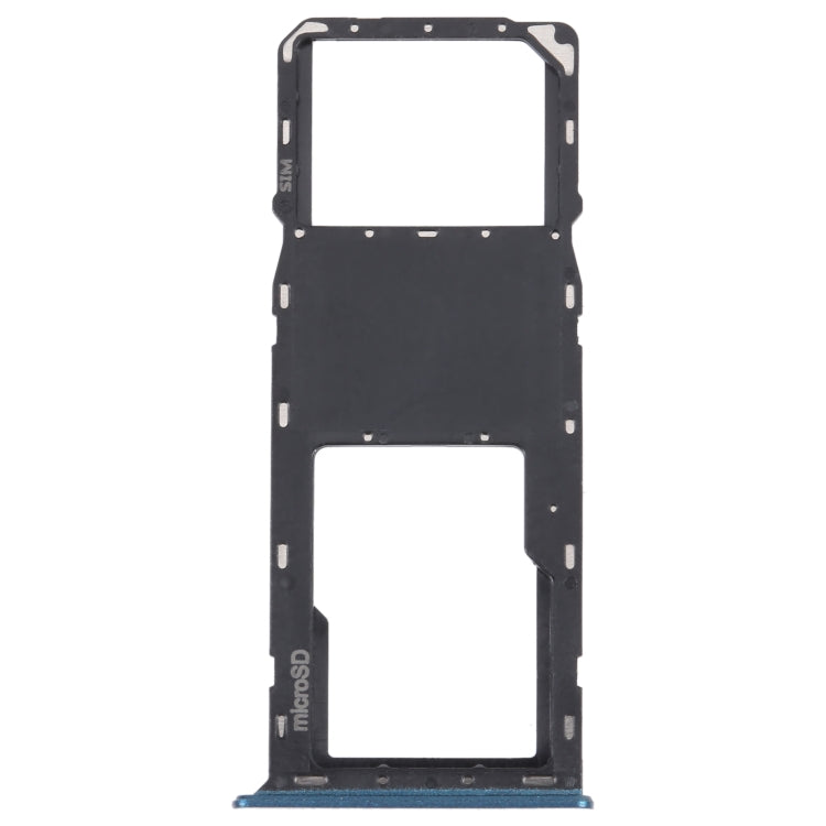 For Samsung Galaxy A03s SM-A037U Original SIM Card Tray + Micro SD card tray (Blue) - Card Tray by buy2fix | Online Shopping UK | buy2fix