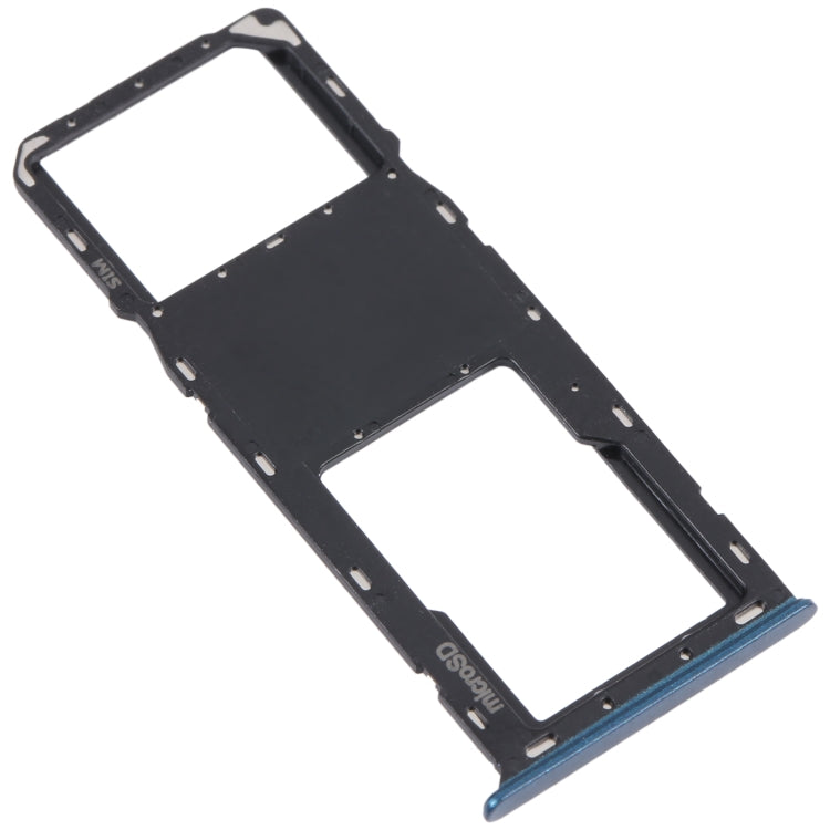 For Samsung Galaxy A03s SM-A037U Original SIM Card Tray + Micro SD card tray (Blue) - Card Tray by buy2fix | Online Shopping UK | buy2fix