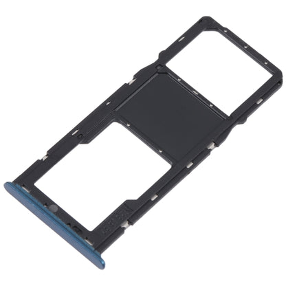 For Samsung Galaxy A03s SM-A037U Original SIM Card Tray + Micro SD card tray (Blue) - Card Tray by buy2fix | Online Shopping UK | buy2fix