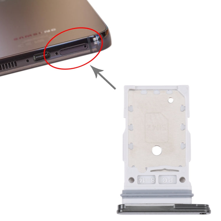 For Samsung Galaxy S23 / S23+ SM-S961B/S911B Original SIM Card Tray + SIM Card Tray (Black) -  by buy2fix | Online Shopping UK | buy2fix