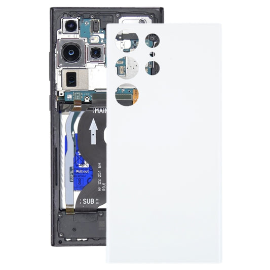 For Samsung Galaxy S23 Ultra 5G SM-S918B OEM Battery Back Cover(White) -  by buy2fix | Online Shopping UK | buy2fix