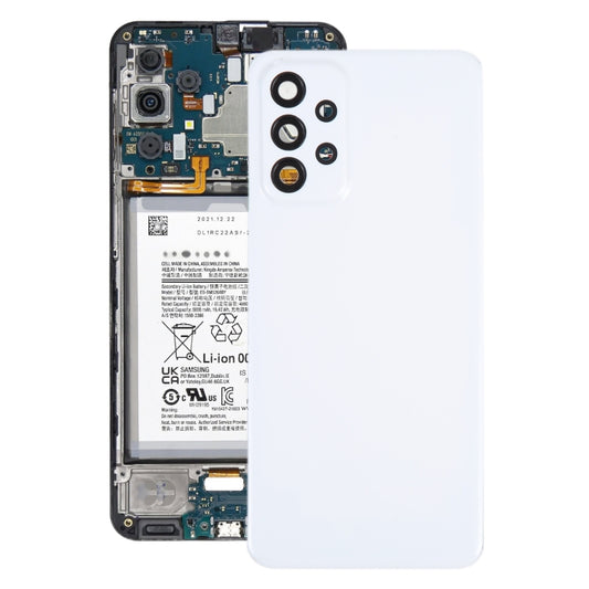 For Samsung Galaxy A23 5G SM-A236A Original Battery Back Cover with Camera Lens Cover(White) - Camera Series by buy2fix | Online Shopping UK | buy2fix