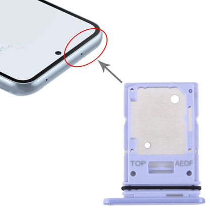 For Samsung Galaxy A54 SM-A546 Original SIM Card Tray + Micro SD Card Tray (Purple) - Card Tray by buy2fix | Online Shopping UK | buy2fix