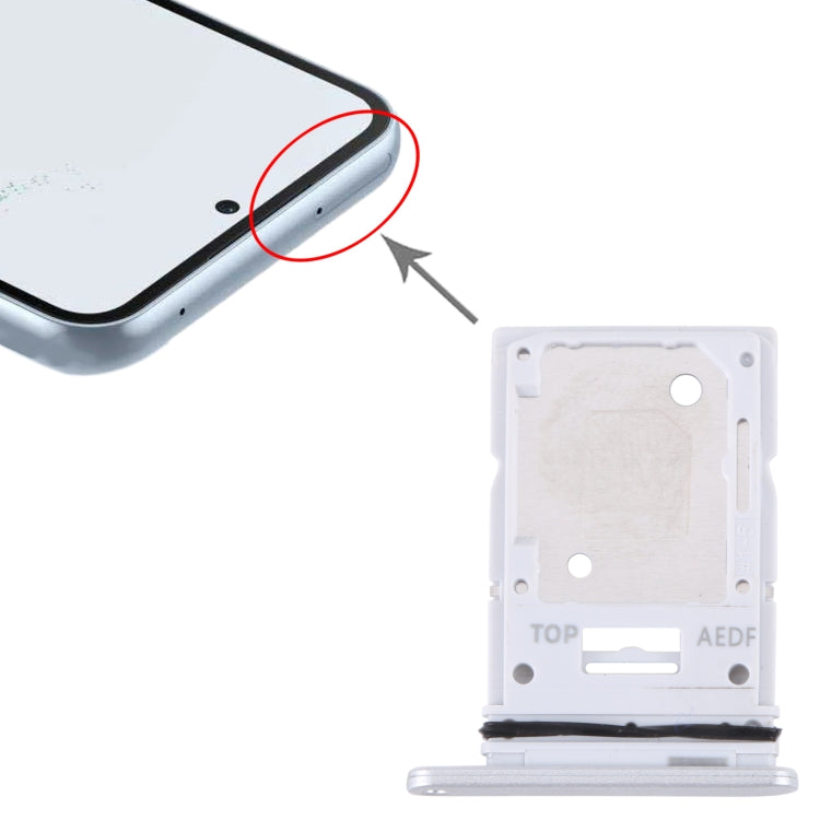 For Samsung Galaxy A54 SM-A546 Original SIM Card Tray + Micro SD Card Tray (Silver) - Card Tray by buy2fix | Online Shopping UK | buy2fix