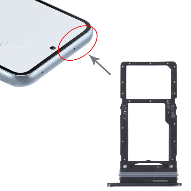 For Samsung Galaxy A34 SM-A346 Original SIM Card Tray + SIM / Micro SD Card Tray (Black) - Card Tray by buy2fix | Online Shopping UK | buy2fix